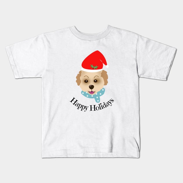 Happy Holidays dog lovers Kids T-Shirt by designInk